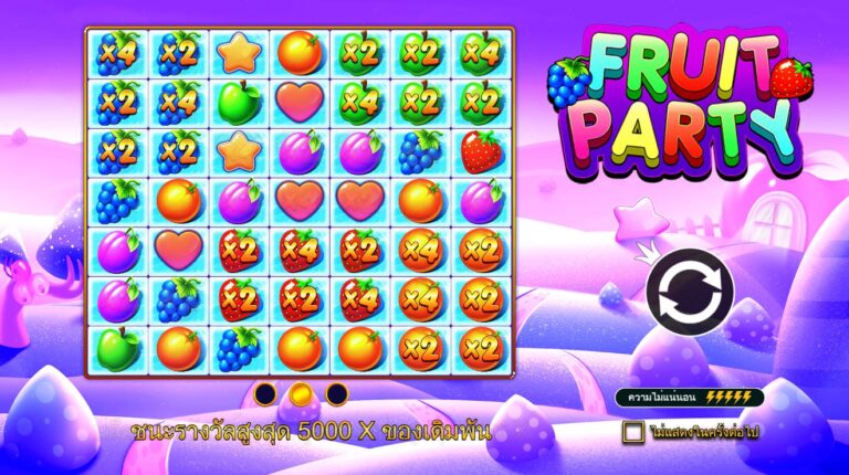 มาเล่นและรับรางวัลกับ เกมส์สล็อต Fruit Party ที่ Live Casino House!